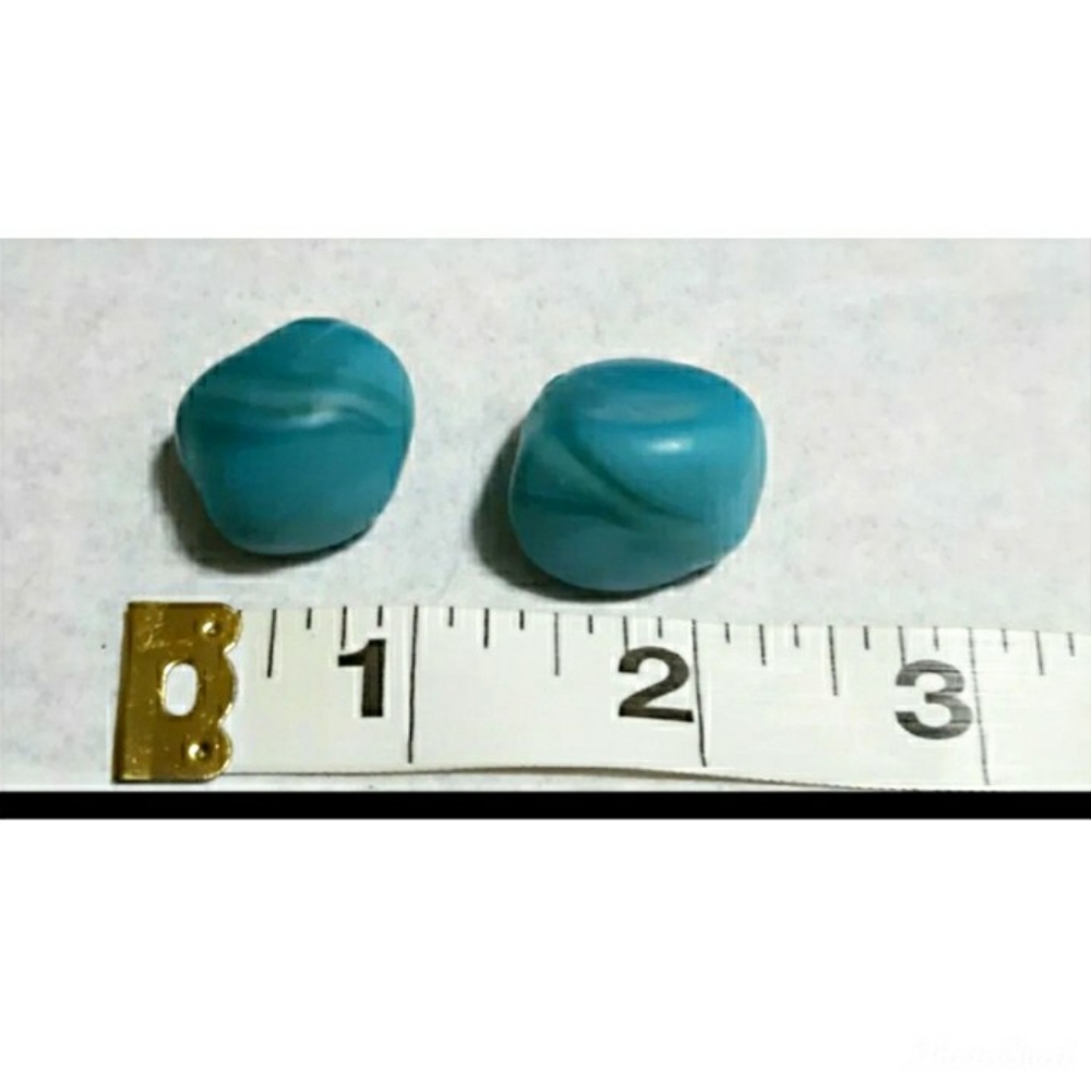 Decent sized weight of Tumbled Teal Agate Chalcedony Stones Polished Blue Gree - Picture 5 of 9